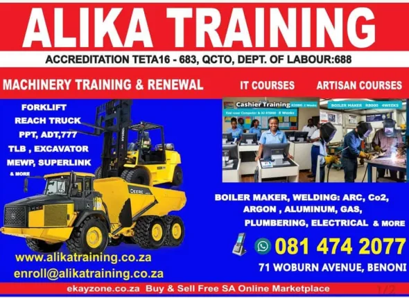 Comprehensive forklift training and courses on health and safety by Alika Training ensure workplace compliance.